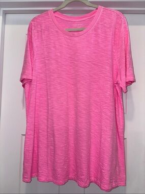 Lane Bryant Pink Short Sleeve Tee